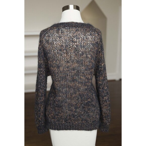 Brunello Cucinelli Sweater Top Monili trim lightweight size M - Picture 3 of 7